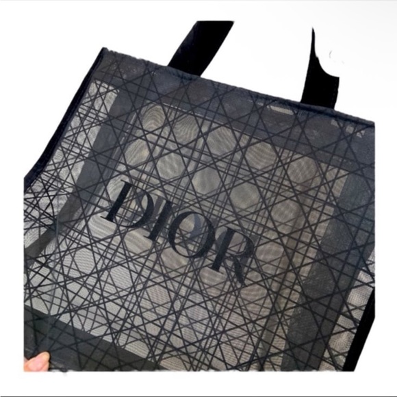 GWP Dior Black Velvet Tote Bag - Picture 3 of 8